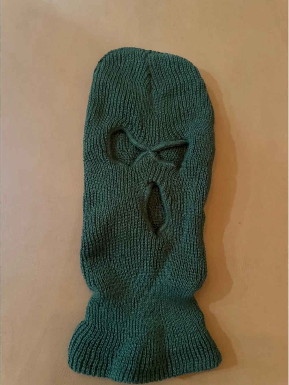 Dark Green Knit Balaclava Mask Winter Ski Face Cover